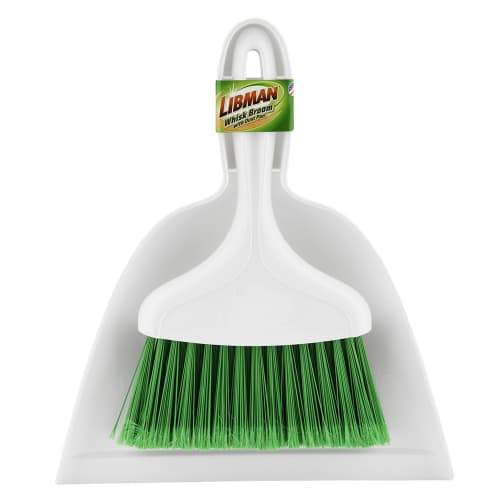 Libman Dust Pan with Whisk Broom, White